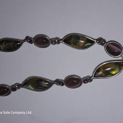 Abalone teardrop marked necklace with a nice bracelet.