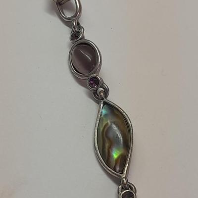 Abalone teardrop marked necklace with a nice bracelet.