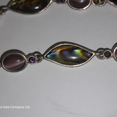 Abalone teardrop marked necklace with a nice bracelet.