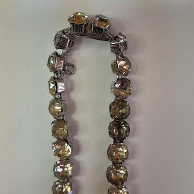 Two fun choker style necklaces beads and BIG Bling