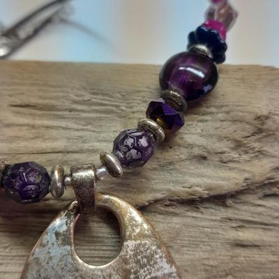 Two Necklaces one with beautiful glass pendant