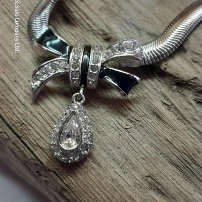 Two necklaces with Rhinestone like Gems