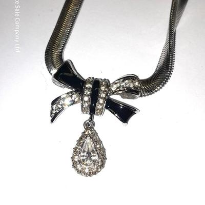 Two necklaces with Rhinestone like Gems