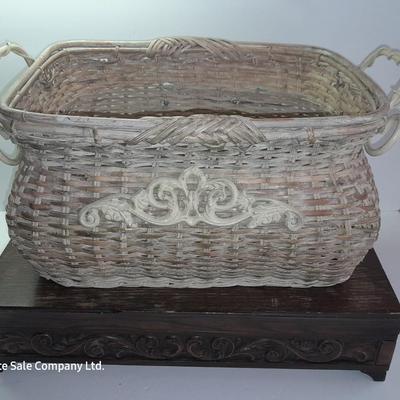 Flatware storage box with large Decorative basket