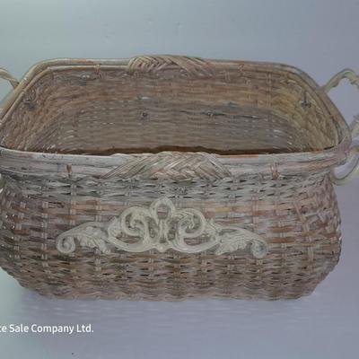 Flatware storage box with large Decorative basket