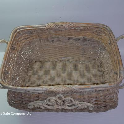 Flatware storage box with large Decorative basket