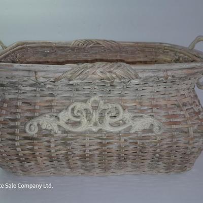 Flatware storage box with large Decorative basket
