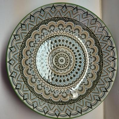 Set of four Colorful and fun designed MIKASA Marrakesh stoneware Bowls - Dishwasher & micro safe