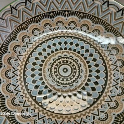 Set of four Colorful and fun designed MIKASA Marrakesh stoneware Bowls - Dishwasher & micro safe