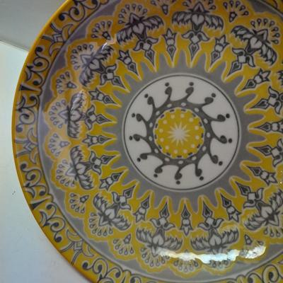 Set of four Colorful and fun designed MIKASA Marrakesh stoneware Bowls - Dishwasher & micro safe