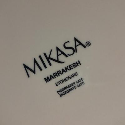 Set of four Colorful and fun designed MIKASA Marrakesh stoneware Bowls - Dishwasher & micro safe