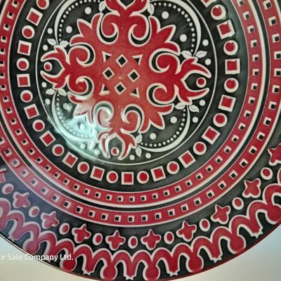 Set of four Colorful and fun designed MIKASA Marrakesh stoneware Bowls - Dishwasher & micro safe