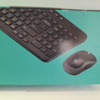 NEW LOGI wireless keyboard & mouse combo with 50-foot RJ45 Cable