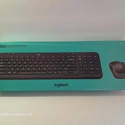 NEW LOGI wireless keyboard & mouse combo with 50-foot RJ45 Cable