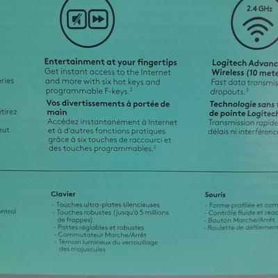 NEW LOGI wireless keyboard & mouse combo with 50-foot RJ45 Cable