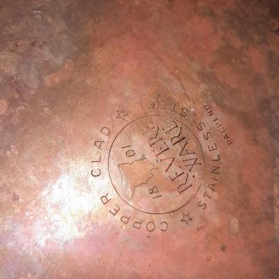 Rever ware stainless pot with larger stock pot and a metal bowl-hung cheese grater