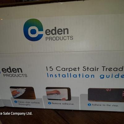 15 New EDEN Carpet stair Treads a throw rug and Steel Garage door replacement Vinyl.