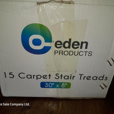 15 New EDEN Carpet stair Treads a throw rug and Steel Garage door replacement Vinyl.
