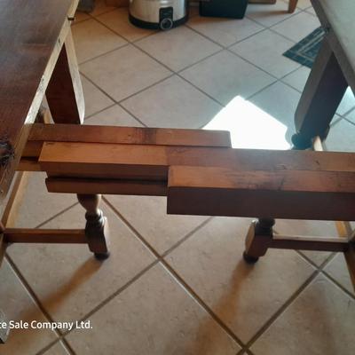 STUNNING Custom one of a kind Lichtenberg fractal burned GLOW IN THE DARK dining room table with leaf.