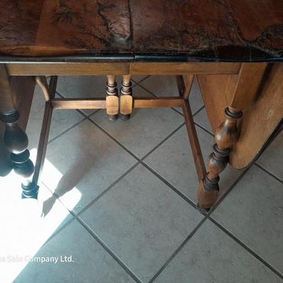 STUNNING Custom one of a kind Lichtenberg fractal burned GLOW IN THE DARK dining room table with leaf.