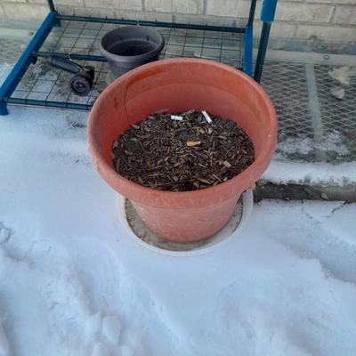 Metal greenhouse frame / Shelf with planters