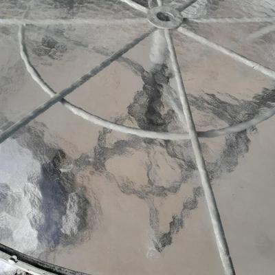 47" Glass topped metal frame patio table