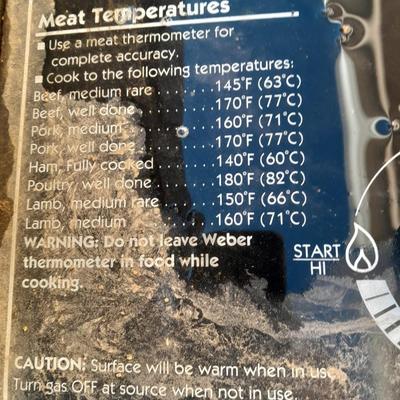 Weber propane grill with 2 propane bottles