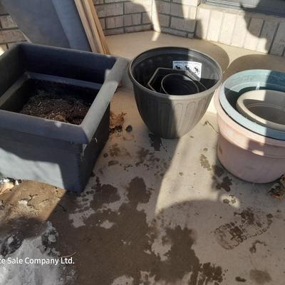 Assortment of flowerpots