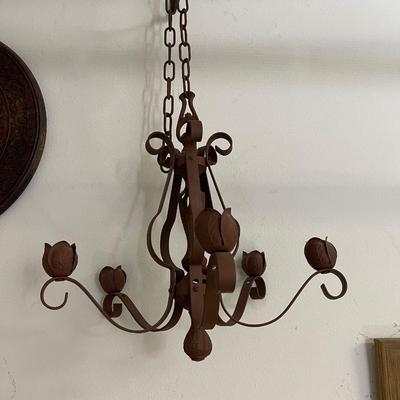 Wrought iron candlestick chandelier