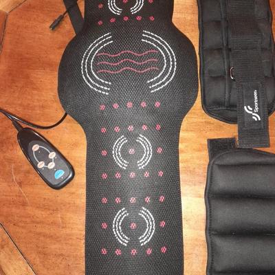 Remote controlled Electric portable back massager and ankle weights
