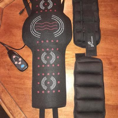 Remote controlled Electric portable back massager and ankle weights