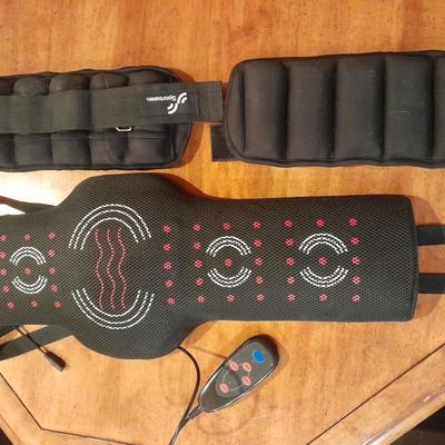Remote controlled Electric portable back massager and ankle weights