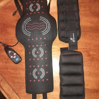 Remote controlled Electric portable back massager and ankle weights