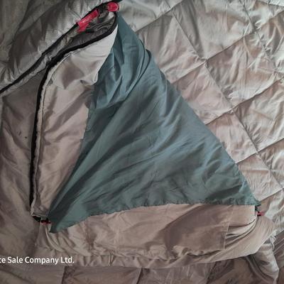 Pavillo camping gear inflatable mattress with double sized coleman sleeping bag