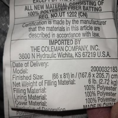 Pavillo camping gear inflatable mattress with double sized coleman sleeping bag