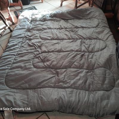 Pavillo camping gear inflatable mattress with double sized coleman sleeping bag