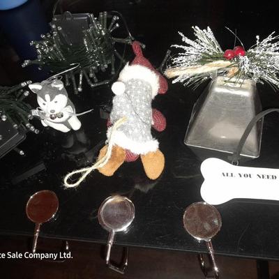 Christmas decor for the dog lover! and two bundles of battery-operated LED lights scented candles.