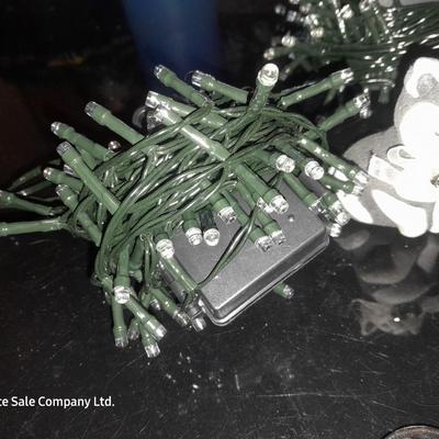 Christmas decor for the dog lover! and two bundles of battery-operated LED lights scented candles.