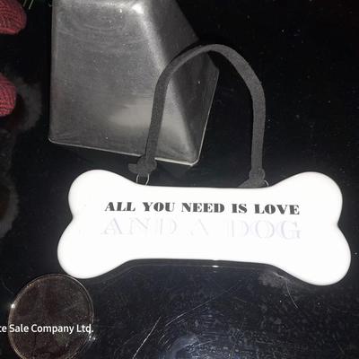 Christmas decor for the dog lover! and two bundles of battery-operated LED lights scented candles.