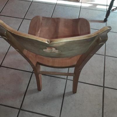 Solid wood Antique chair with indented seat for bottom