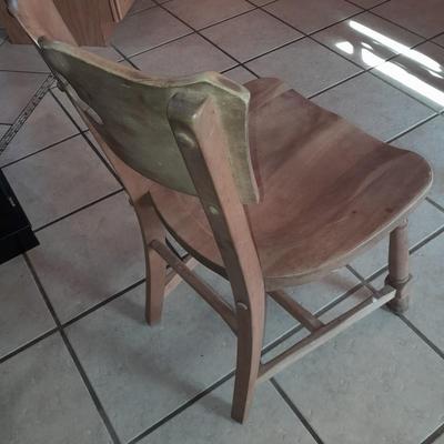 Solid wood Antique chair with indented seat for bottom