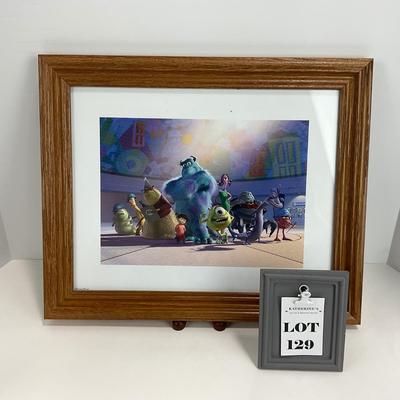 -129- DISNEY | Monsters Inc Commemorative Print Framed