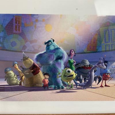 -129- DISNEY | Monsters Inc Commemorative Print Framed
