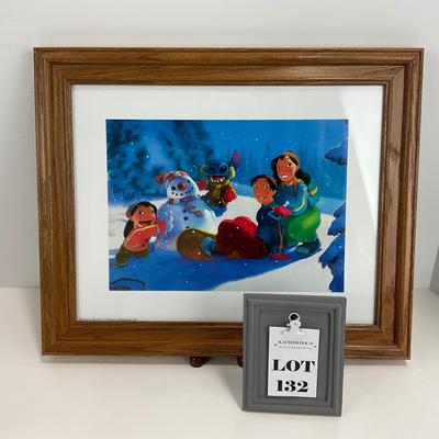 -132- DISNEY | Lilo & Stitch Commemorative Print Framed