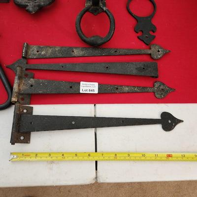 Vintage Lot Cast iron Boot Scraper , Iron, Eagle Door Knocker, Forged Dinner Bell