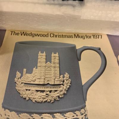 Wedgwood Jasperware 1970s Christmas Mugs