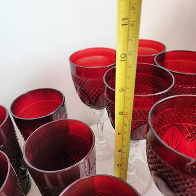 Lot of Ruby Red Glass Luminarc