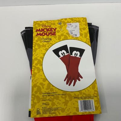 -145- KITCHEN | Mickey Mouse Cleaning Rubber Gloves & Rubber Trivet