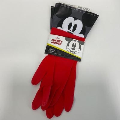 -145- KITCHEN | Mickey Mouse Cleaning Rubber Gloves & Rubber Trivet