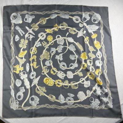 133 Authentic HERMÃˆS Carre 90 Silk Scarf Alliances Du Monde by Annie Faivre 2005